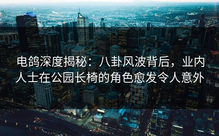 电鸽深度揭秘：八卦风波背后，业内人士在公园长椅的角色愈发令人意外